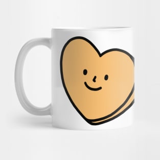 Yellow Heart with Face | Quirky Heart Mug